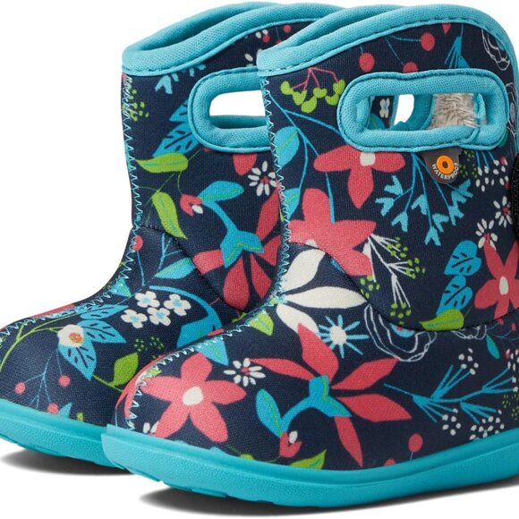 Bogs Girl's Multicolor Baby II Floral Pull On Mid-Calf Rain Boots Size 6 - Picture 1 of 7